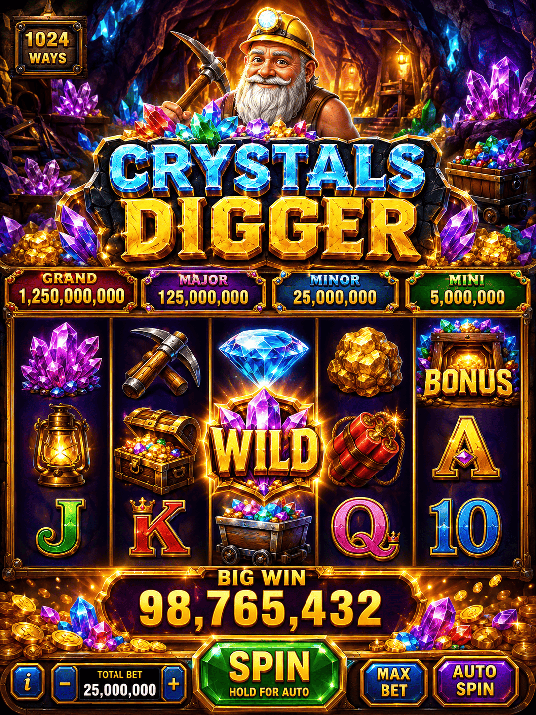 Crystals Digger game preview